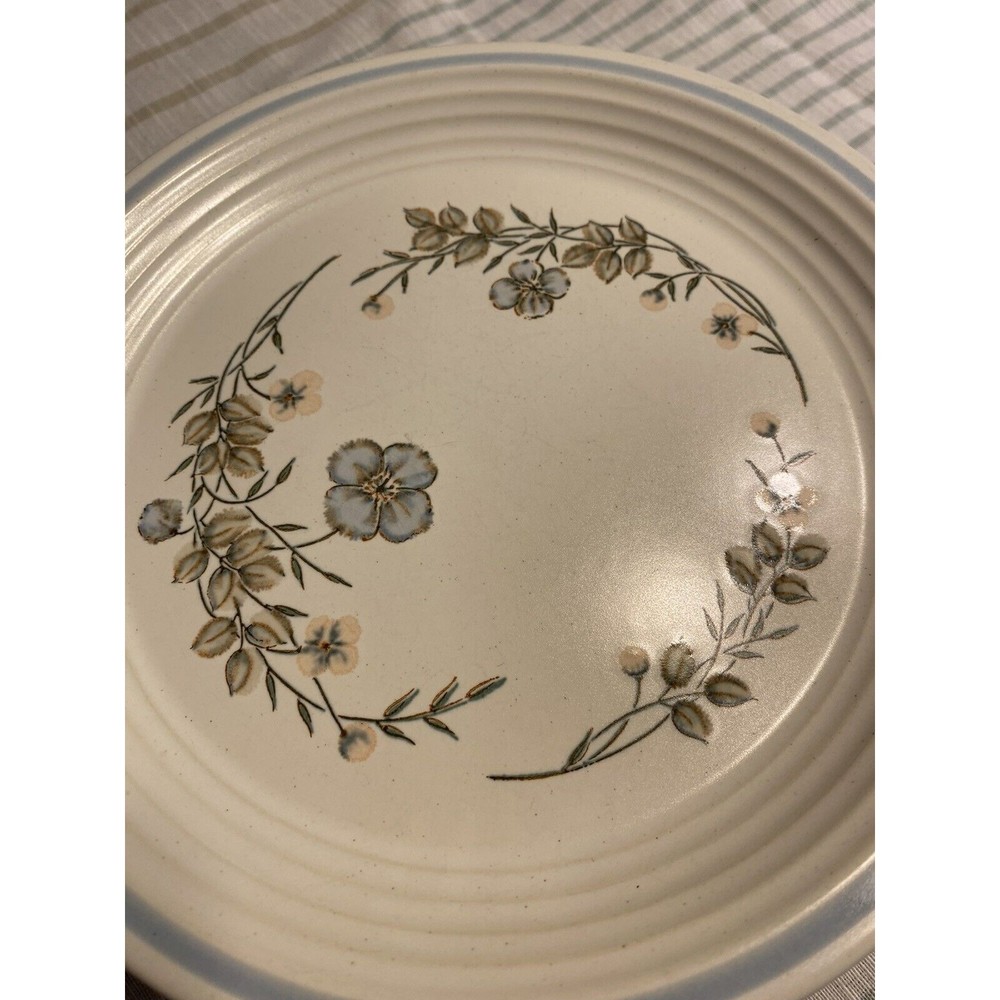 Set of 5 The Cellar for Macy’s Blue & Peach Floral Dessert Plates Japan FW1239